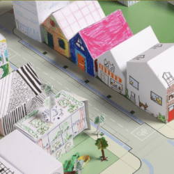 Town made of paper.