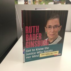 Ruth Bader Ginsburg book in book display