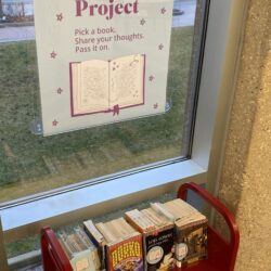 The Margin Project cart by the window.