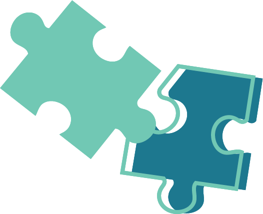 Puzzle pieces. Illustration.
