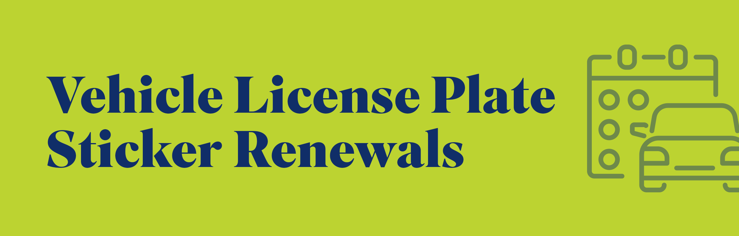 Vehicle License Plate Sticker Renewals