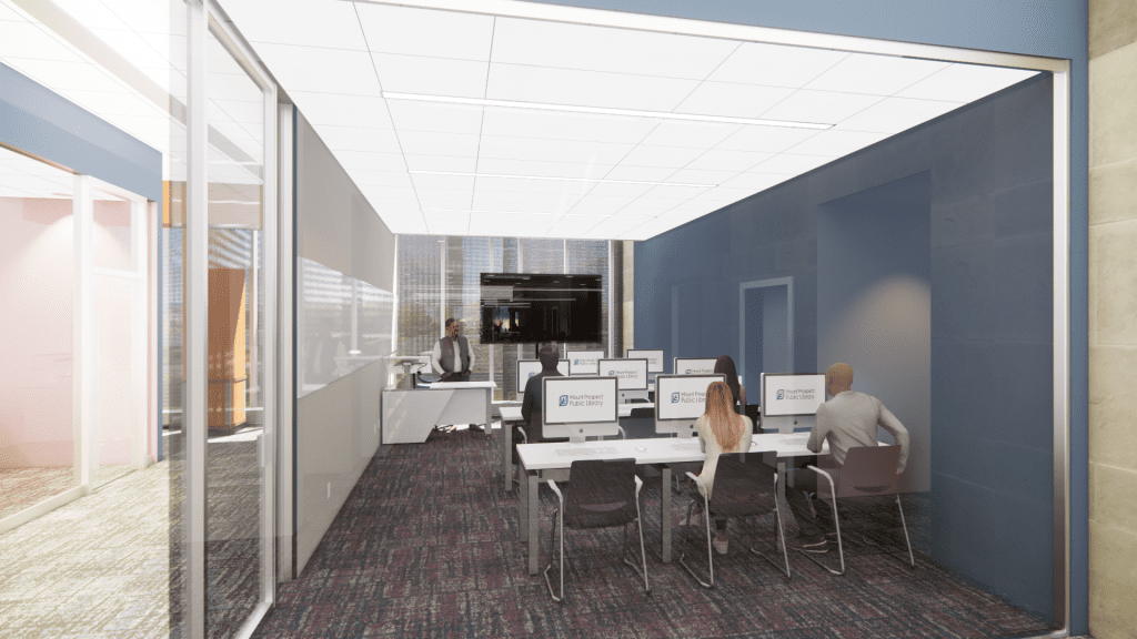 3-D rendering of tech lab.