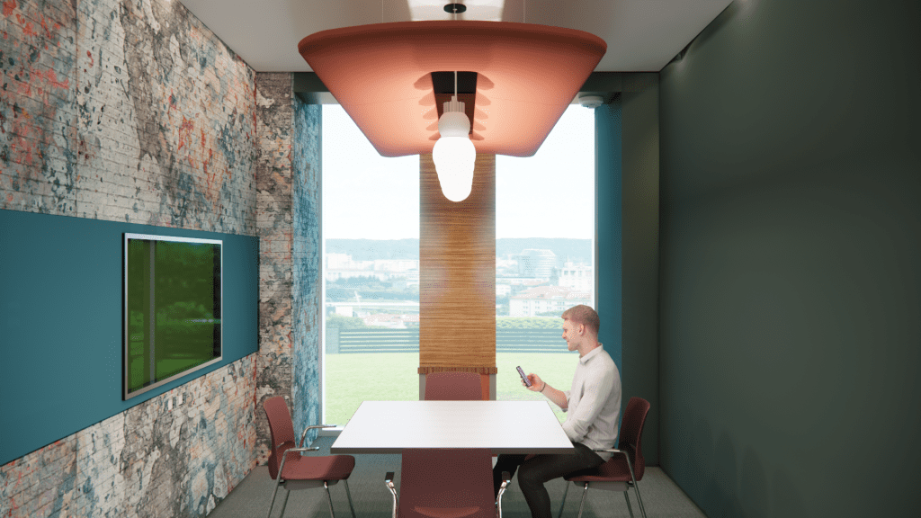 3-D rendering of teen study room.